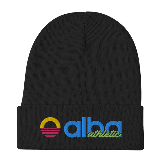 Embroidered Beanie - Neon